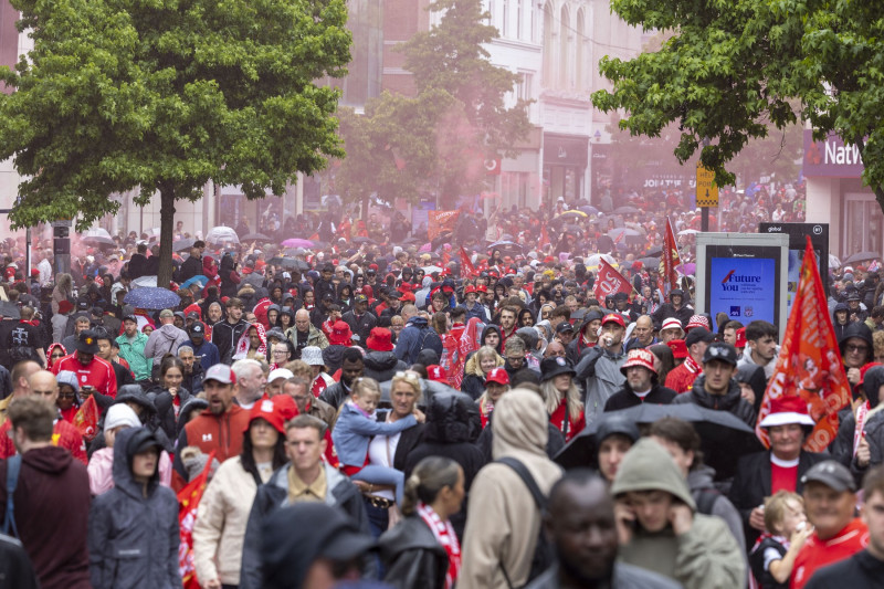 liverpool fc trophy parade, city centre, england UK - 26 May 2025