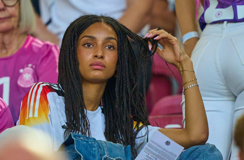 Florian Wirtz, Nr. 17 DFB Aaliyah Mohamed, girlfriend of Florian Wirtz, Nr. 17 DFB sad in the quarter final match GERMANY - SPAIN of the UEFA European Championships 2024 on Jul 5, 2024 in Stuttgart, Germany. Photographer: Peter Schatz Credit: Peter