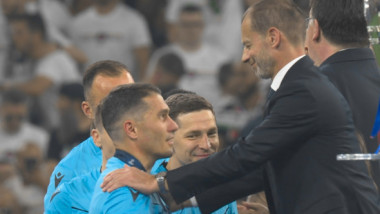 VIDEO Președintele UEFA a ajuns față în față cu Istvan Kovacs și i-a spus doar două cuvinte, după finala Champions League