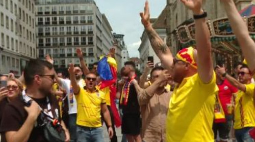 Show ”tricolor” la Viena, înainte de Austria - România