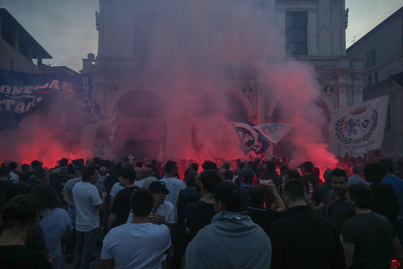 Brescia Calcio Supporters Protest Against Owner Of The Club Massimo Cellino, Italy - 19 May 2025