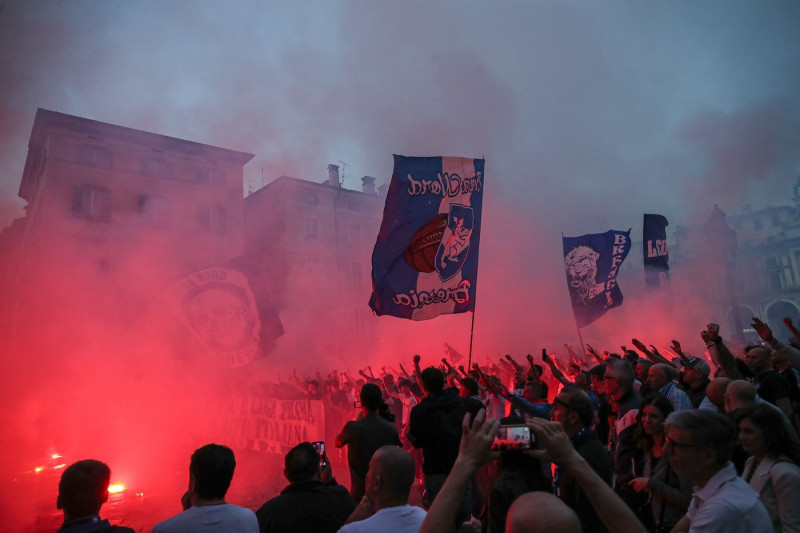 Brescia Calcio Supporters Protest Against Owner Of The Club Massimo Cellino, Italy - 19 May 2025