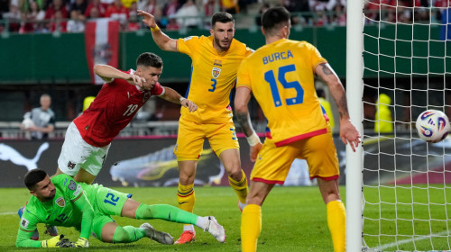 Austria - România 2-1. ”Tricolorii” au marcat pe final, dar nu au putut evita înfrângerea la Viena