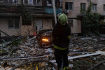 Ukraine Aftermath of a Russian drone attack in Kharkiv