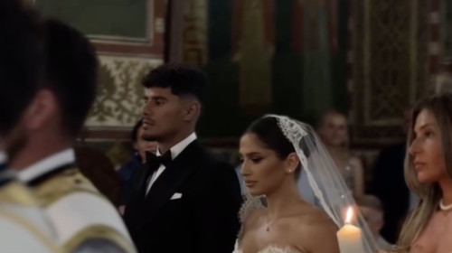 Apariție rarisimă! Cum a fost surprinsă soția lui Mirel Rădoi la nunta lui Florinel Coman cu Ioana Timofeciuc