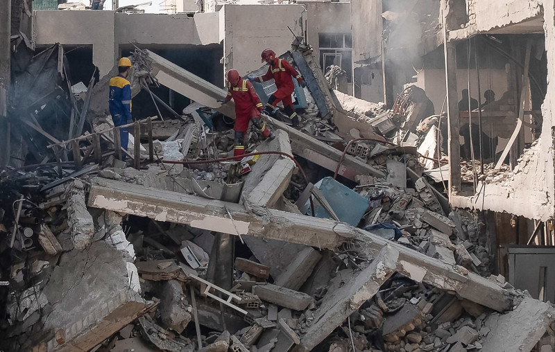 Damage From Israeli Airstrikes in Tehran, Iran