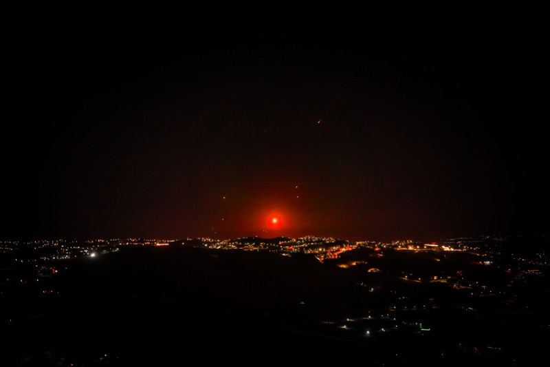 Missiles Light Up Jordanian Skies As Regional Conflict Escalates, Amman, Jordan - 14 Jun 2025