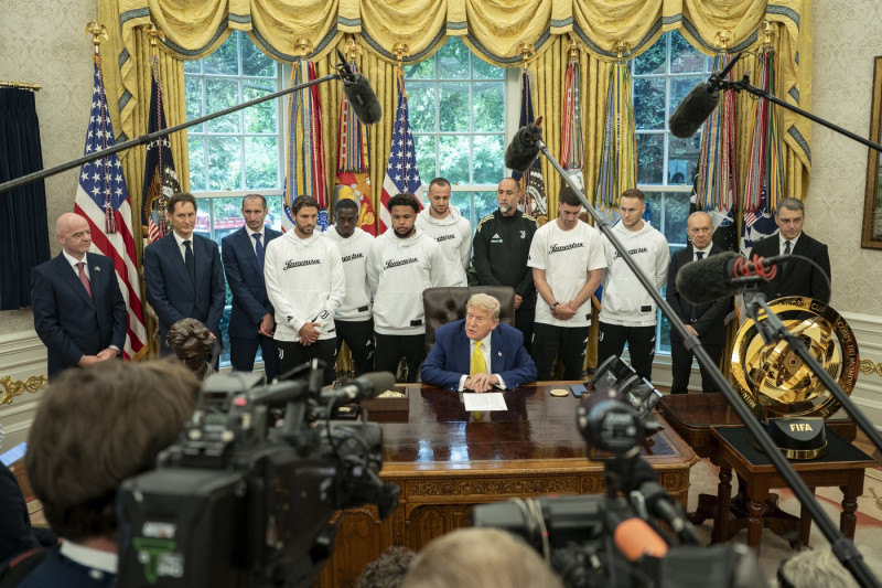 President Trump Holds A Meeting With Members Of The Juventus Soccer Club