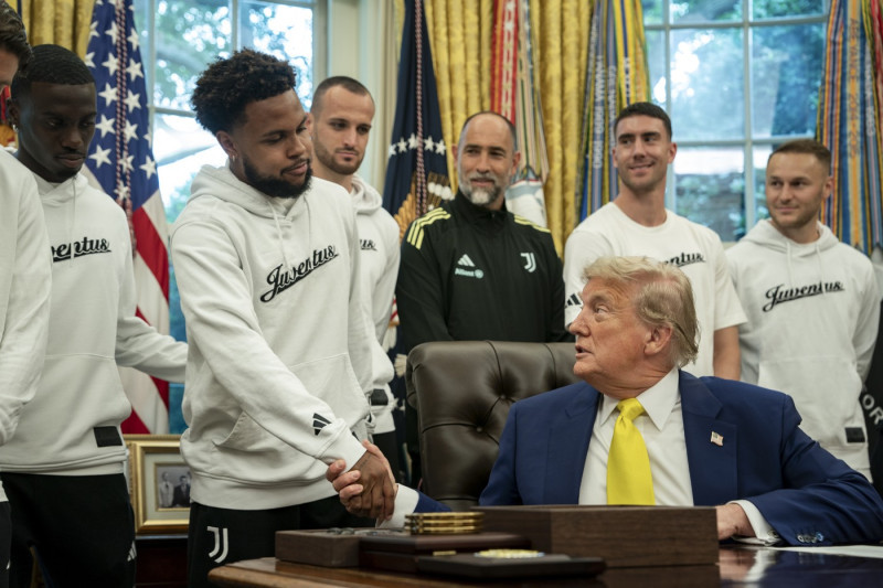 President Trump Holds A Meeting With Members Of The Juventus Soccer Club - 18 Jun 2025