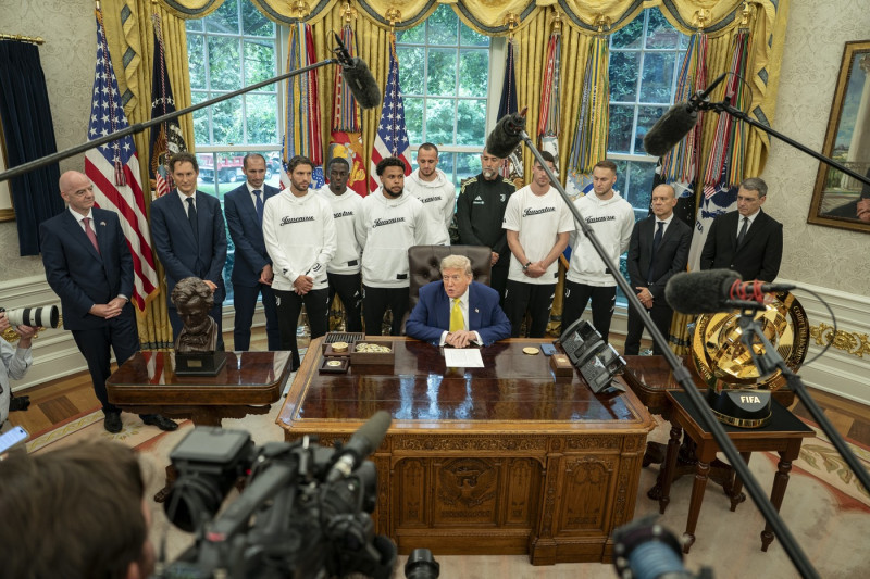 President Trump Holds A Meeting With Members Of The Juventus Soccer Club - 18 Jun 2025