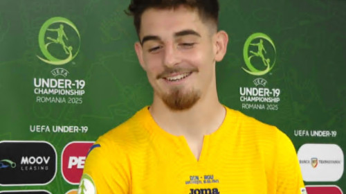 ”Suntem aici să câștigăm turneul”. David Barbu, categoric după ce România U19 a ajuns în semifinale la EURO