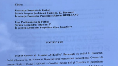 Anunțul făcut de FRF, după ce Steaua a cerut excluderea FCSB-ului din SuperLigă și din cupele europene