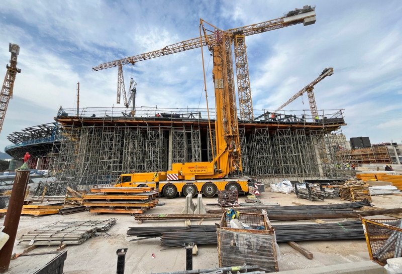 Considerable progress on Spotify Camp Nou construction, Barcelona, Spain - 11 Apr 2025