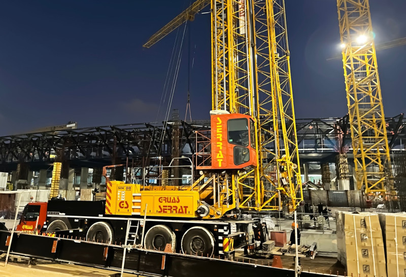 Considerable progress on Spotify Camp Nou construction, Barcelona, Spain - 11 Apr 2025