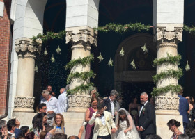 FOTO Cum a apărut Gigi Becali la nunta Kirei Hagi! Patronul FCSB-ului a spus că ”nu mai merge la distracții”