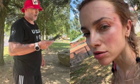 FOTO Un bărbat a bătut o femeie în parc, de față cu fiica ei: ”A recurs la un gest josnic”. Agresorul: ”Să-ți închizi gura”