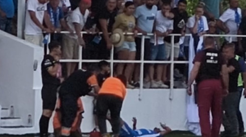 Arbitru, lovit cu sticla în ceafă! Nervi la Spineni, într-un meci de promovare în Liga 3
