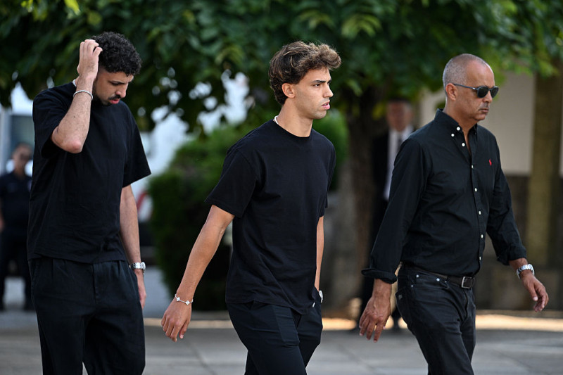 Funeral Held For Diogo Jota And Andre Silva In Their Hometown Of Gondomar