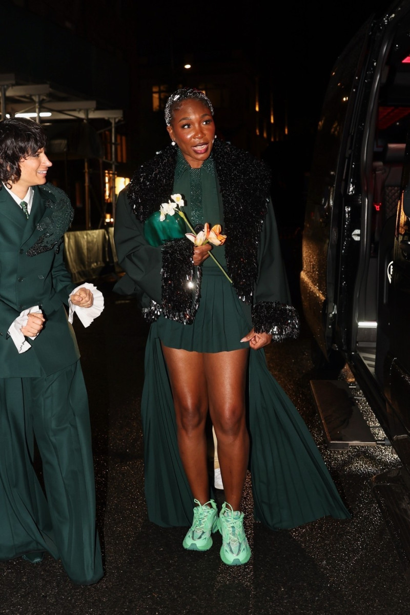 Venus Williams returns from the Met Gala in New York