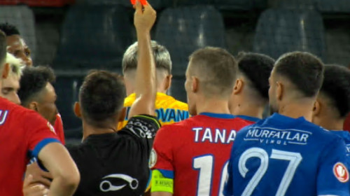 Patru cuvinte! Ce i-ar fi spus Ștefan Târnovanu arbitrului înainte să vadă direct cartonașul roșu, în FCSB - Farul