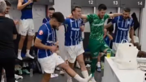 Au apărut imaginile! Jucătorii Farului au dansat pamporea după victoria cu FCSB