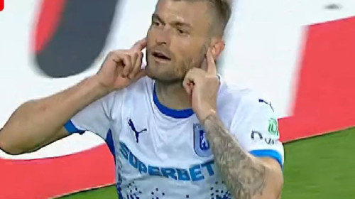 ”Toată lumea știe că sunt un luptător”. Alexandru Crețu a explicat gestul făcut imediat după golul cu Petrolul
