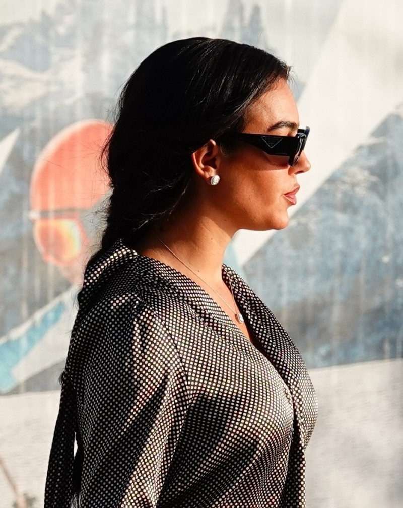 Georgina Rodriguez Arrives At Venice Airport Ahead Of The 82nd Venice International Film Festival
