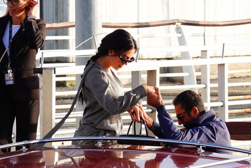 Georgina Rodriguez Arrives At Venice Airport Ahead Of The 82nd Venice International Film Festival