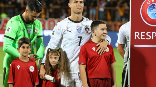 Cristiano Ronaldo, imaginile serii în preliminariile CM 2026: un copil a început să plângă lângă el