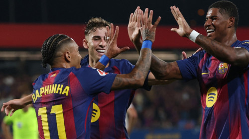 Barcelona - Valencia 6-0! Catalanii au zdrobit ”Liliecii”. ”Dublă” pentru Fermin, Raphinha și Lewandowski
