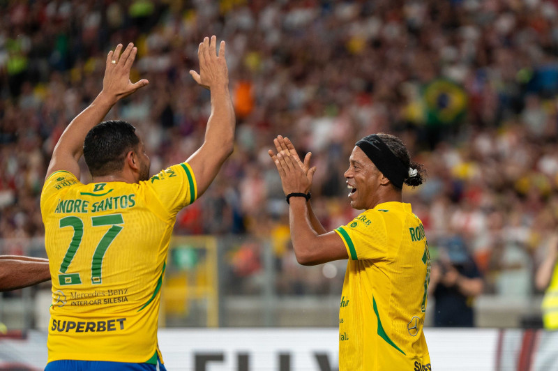 INTERNATIONAL FRIENDLY FOOTBALL MATCH: POLAND - BRAZIL - RONALDINHO SHOW 2025 IN POLAND
