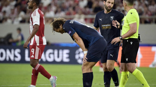 Olympiacos - Pafos 0-0. Istvan Kovacs a arătat cartonașul roșu în minutul 26! Vlad Dragomir, debut în UCL