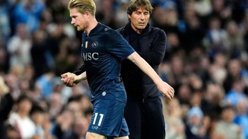 Antonio Conte și-a pus ”cenușă în cap”, după ce l-a schimbat pe De Bruyne în minutul 26 la Manchester City - Napoli