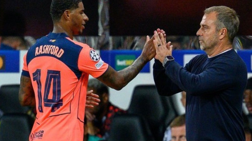 Hansi Flick l-a descris într-un singur cuvânt pe Marcus Rashford, după ce i-a adus victoria Barcelonei