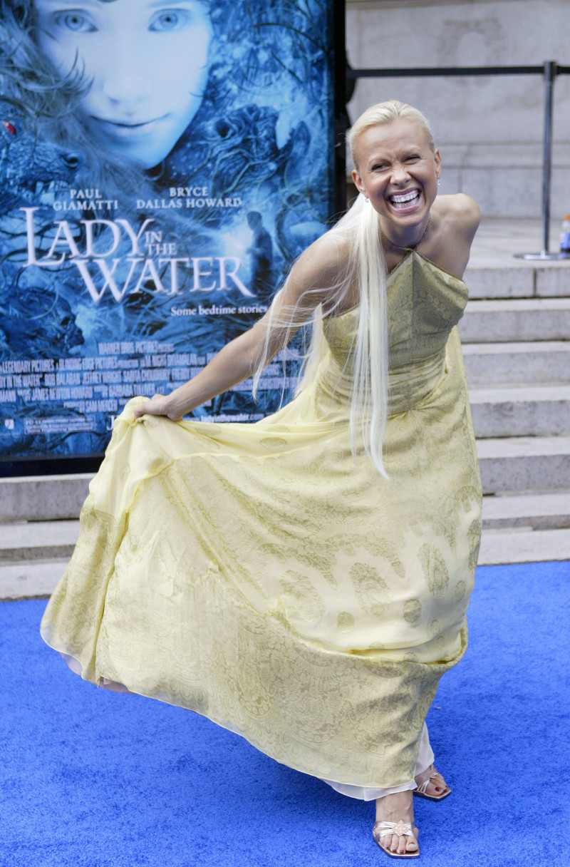Former Olympian Oksana Baiul arrives for the premiere of the film 'Lady in The Water' in New York