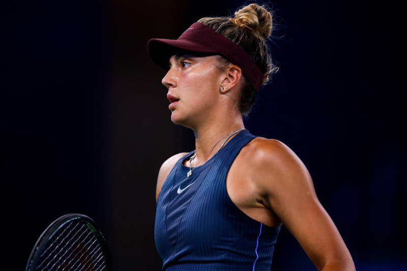 WUHAN, CHINA - OCTOBER 08: Jaqueline Cristian of Romania reacts in the Women s Singles Round of 32 match against Elena R