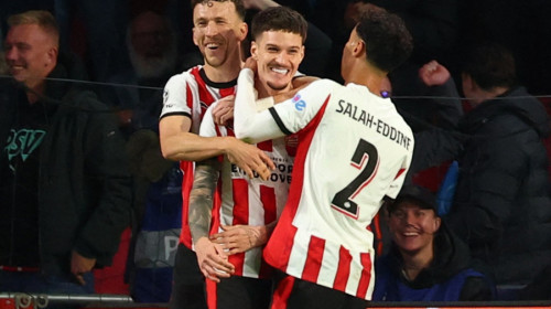 La meciul în care Dennis Man a marcat o ”dublă” în Liga Campionilor, PSV a stabilit un record absolut!