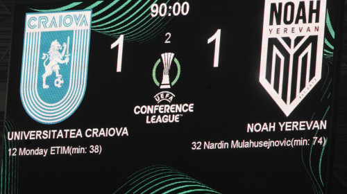 Doi jucători de la Universitatea Craiova, cei mai buni de pe teren la meciul cu Noah! Toate notele fotbaliștilor