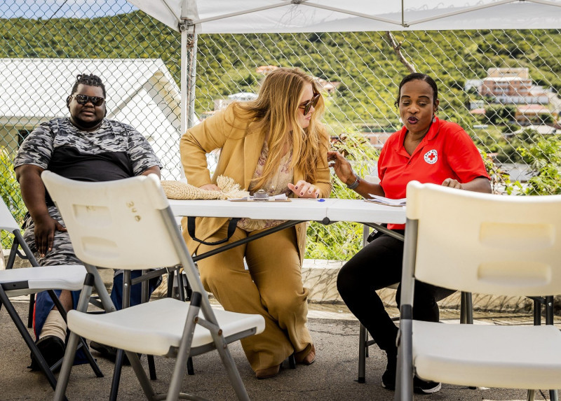 SINT MAARTEN - Princess Amalia during a visit to emergency and disaster relief services. The Crown Princess has a two-week introduction to the countries of Aruba, Curacao and Sint Maarten and the islands that form the Caribbean Netherlands: Bonaire, Sint
