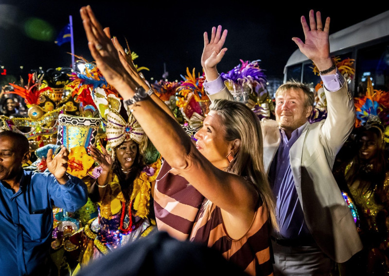 WILLEMSTAD - King Willem-Alexander, Queen Maxima and Princess Amalia attend the Jump-In Tumba Festival on Curacao. The Crown Princess has a two-week introduction to the countries of Aruba, Curacao and Sint Maarten and the islands that form the Caribbean N