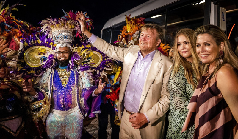 WILLEMSTAD - King Willem-Alexander, Queen Maxima and Princess Amalia attend the Jump-In Tumba Festival on Curacao. The Crown Princess has a two-week introduction to the countries of Aruba, Curacao and Sint Maarten and the islands that form the Caribbean N