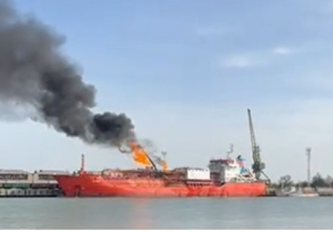 ”A ieșit ciondăneală cu ISU”. Din Tulcea, a spus ce se întâmplă după ce dronele rusești au lovit nava cu 4.400 de tone de GPL