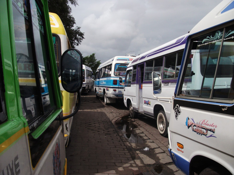 Bus station in Paramaribo in Suriname / Photo