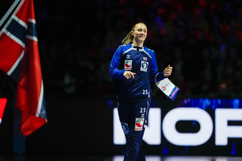 Rotterdam, Netherlands 20251214. Norway's Henny Ella Reistad before the final of the Women's Handball World Championship between Germany and Norway at Ahoy Arena. Photo: Beate Oma Dahle / NTB This text is auto translated