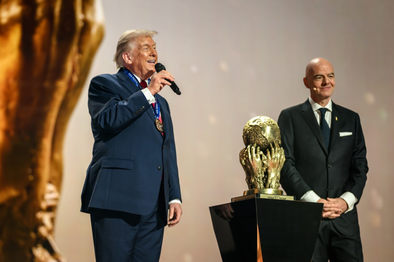 Donald Trump participates in the FIFA World Cup drawing