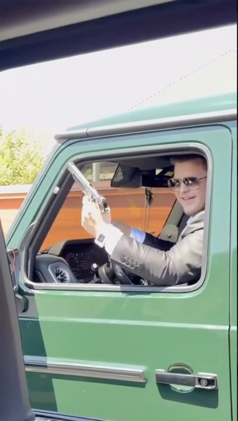 Adam Kadyrov, 17, son and 'successor' of Putin's warlord Ramzan Kadyrov gets married in a secret ceremony which he celebrates by shooting in the air.