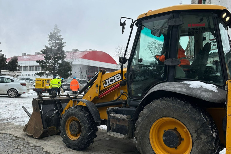 buldoexcavator la stadionul dinamo