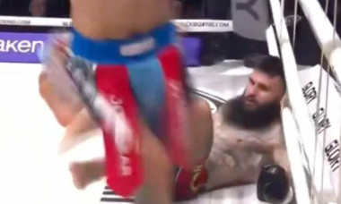 Scene brutale care i-au surprins până și pe comentatori! Cristian Ristea, pus la podea după doar 15 secunde în ringul Glory
