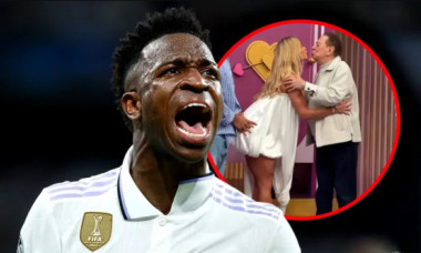 Iubita lui Vinicius s-a sărutat în direct cu un bărbat de 88 de ani! Cum a reacționat starul lui Real Madrid