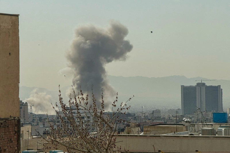 Smoke Rises in Tehran After The Israeli Attack - Iran